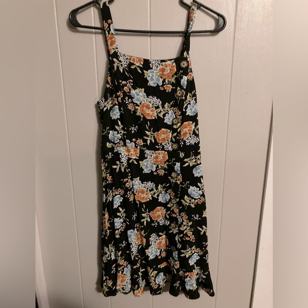 Floral Black Dress